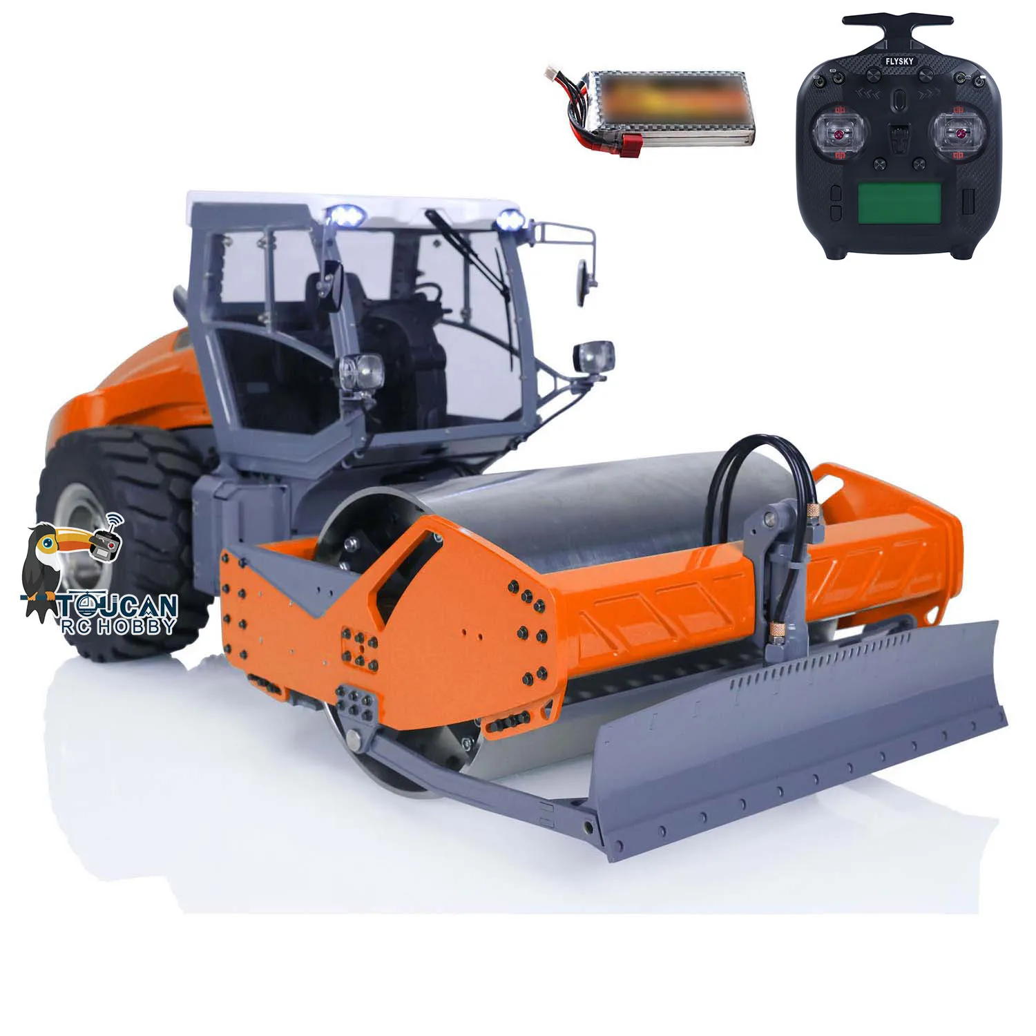 Металлические грузовики LESU в масштабе 1:14 ручной гидравлический дорожный каток с