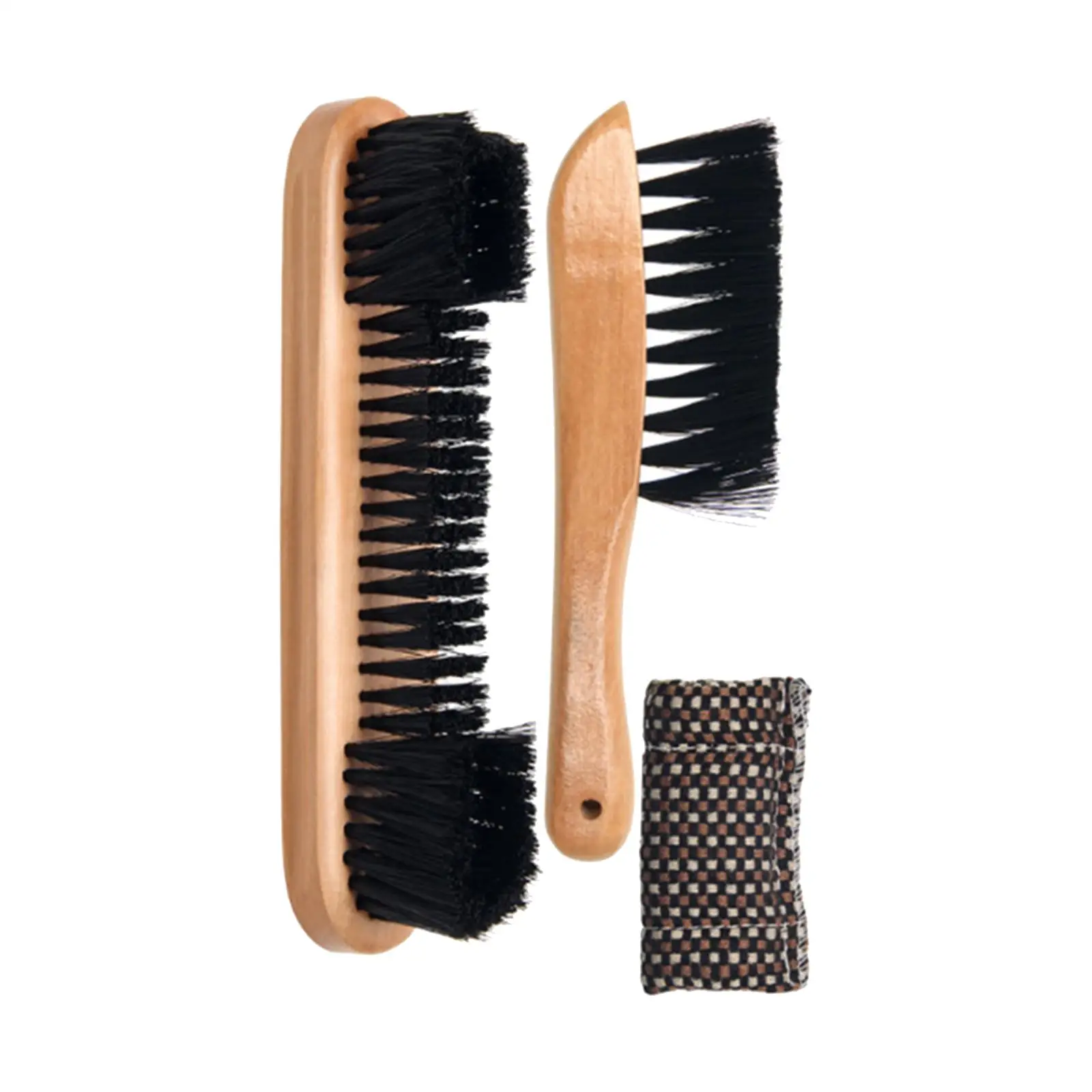 Wood Handle Pool Table Brush Set Cue Shaft Cleaner Cloth Snooker