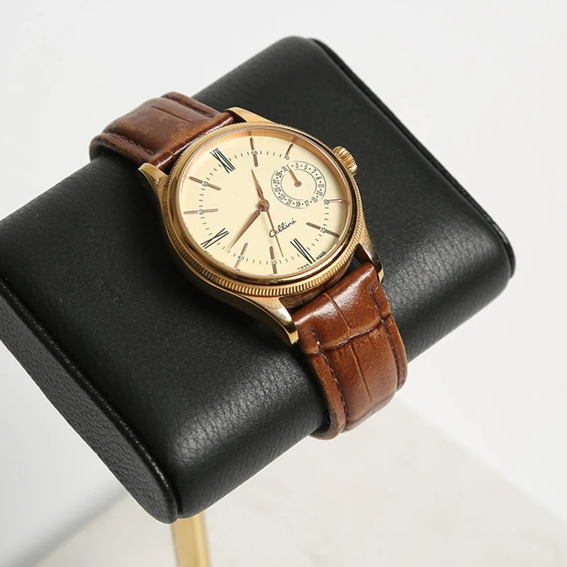 Подставка для часов кожаная основа ручной работы натуральный мрамор подставка