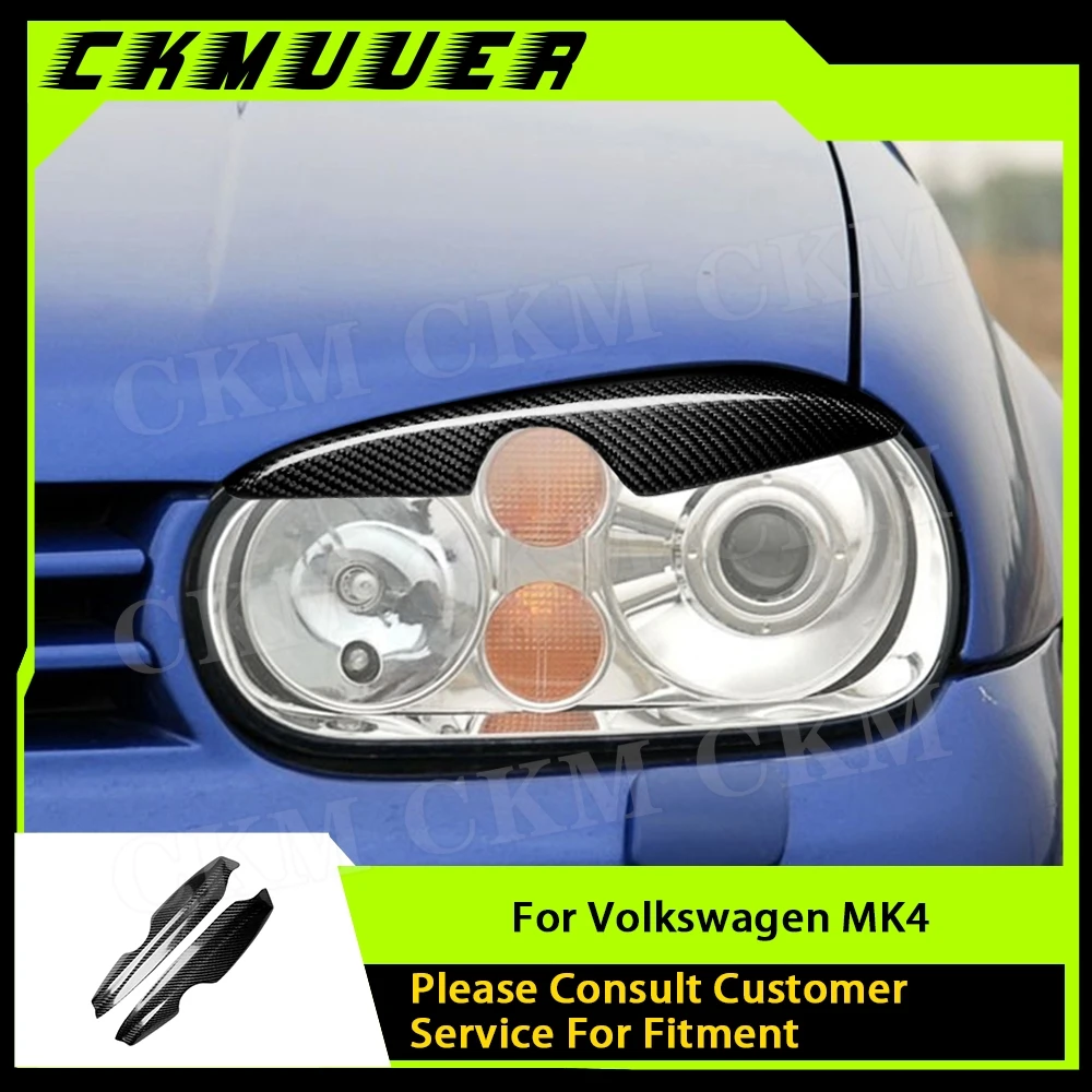 Фото CKMUUER для Volkswagen MK4 1998-2004: Накладки на фары (реснички/реснички-«глазки») из карбона, наклейки на передний бампер, автомобильные аксессуары №1