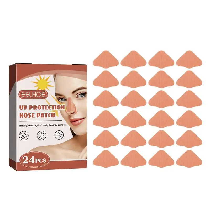 

Sunscreen Nose Patches 24pcs Sun Screen Soft Cotton Cloth Patches Sun Nose Guard Sun Protection Nose Patch UV Nose Sun