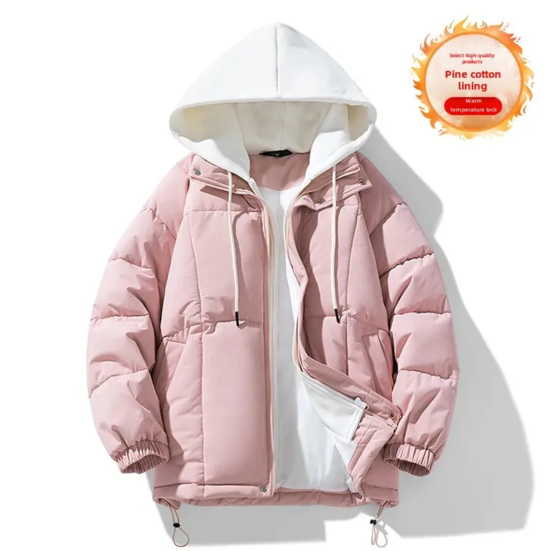 Модное городское мужское пальто с хлопковой подкладкой и капюшоном