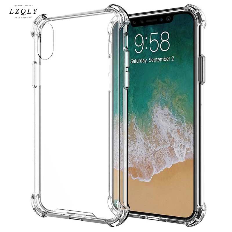 

Luxury design accessories high clear mobile phone cases for iphone xs max x acrylic+silicone+tpu cases