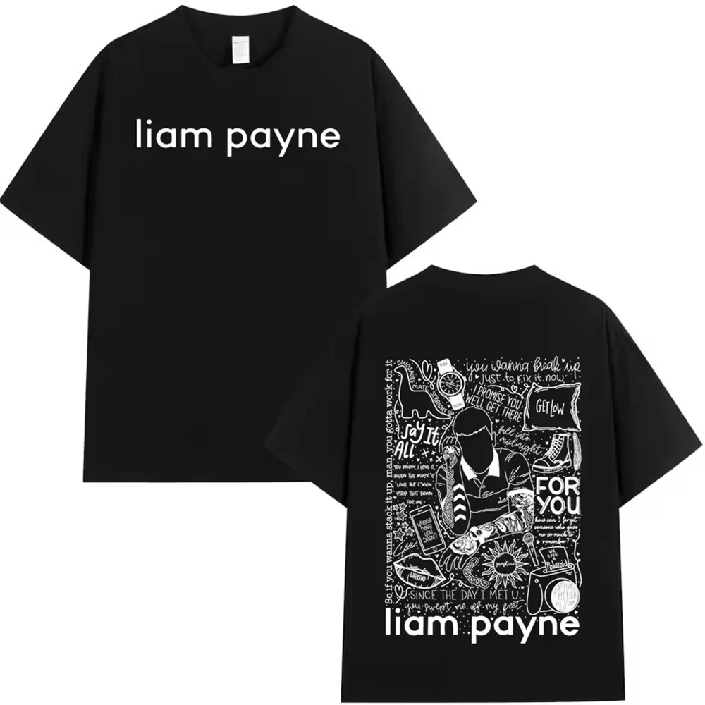 Фото Liam Payne футболки из хлопка высокого качества для мужчин Y2k в стиле ретро, каваи, винтажная классическая футболка с графикой, цифровая поп-культура, психоделическая №5