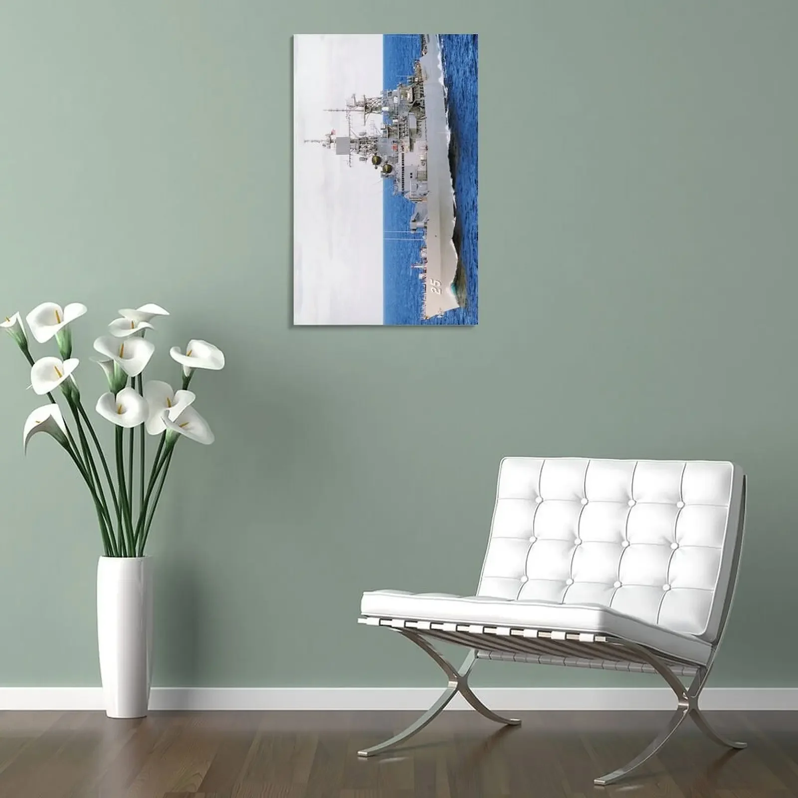 USS BAINBRIDGE (CGN-25) КОРАБЛЬНЫЙ МАГАЗИН Картина на холсте скандинавский домашний декор