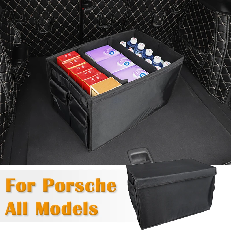 

Car Trunk Storage Box Multifunctional Storage Organizer Bag 1PCS For Porsche Macan Cayenne Panamera 718 911 Interior Accessories