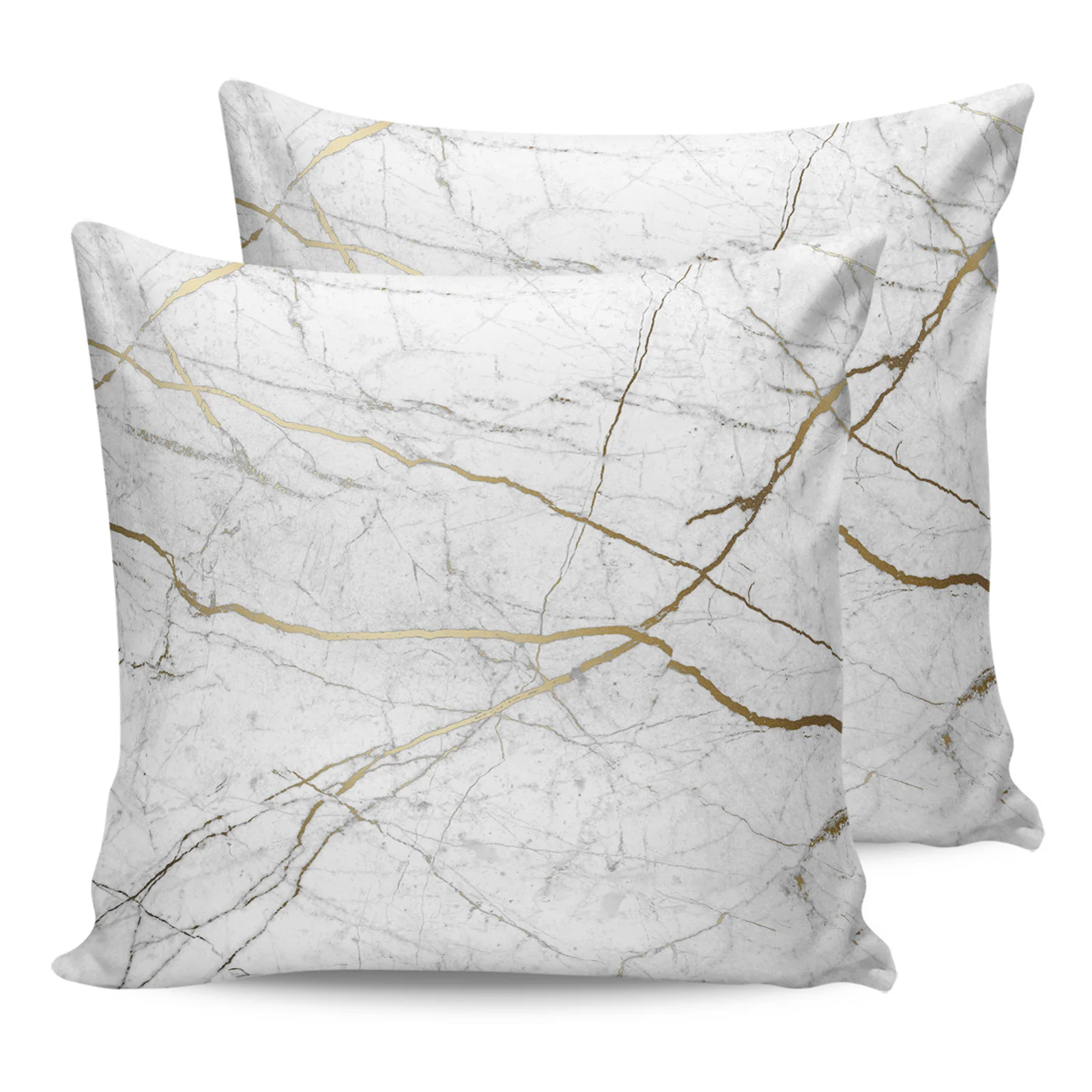 

2PCS Pillowcases Marble Cushion Cover Home Bedding Living Room Decorative Couch Throw Pillow Case