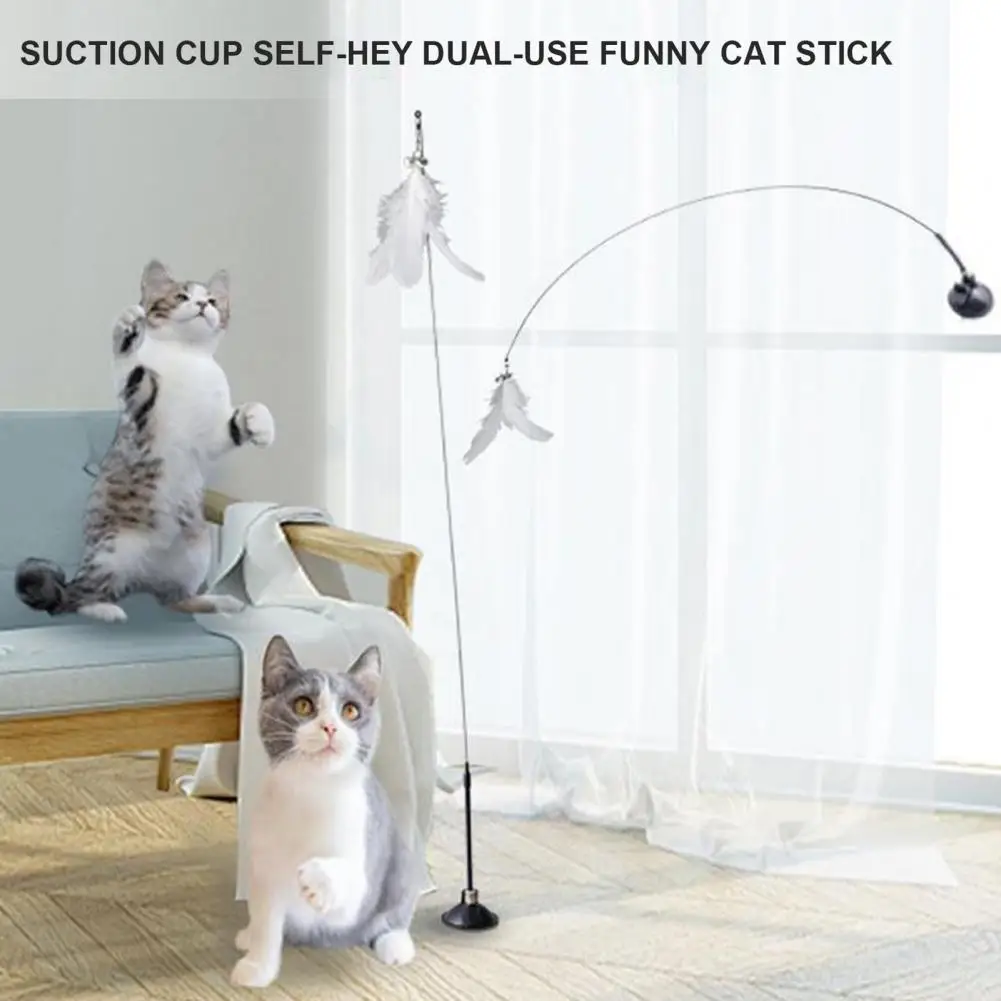 

Enjoyable Cats Toy Classic Bendable Suction Cup Cat Stick Toy Pet Toy Cats Wand Toy