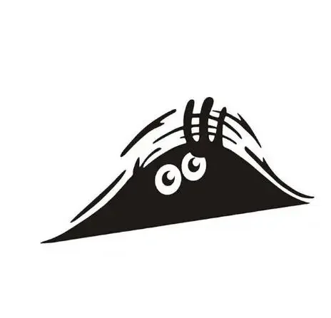 

Забавная наклейка для украшения автомобиля, водостойкая монстр, подглядывающий, ПВХ, 3D стиль резьбы, виниловая наклейка, декоративные наклейки для кузова автомобиля