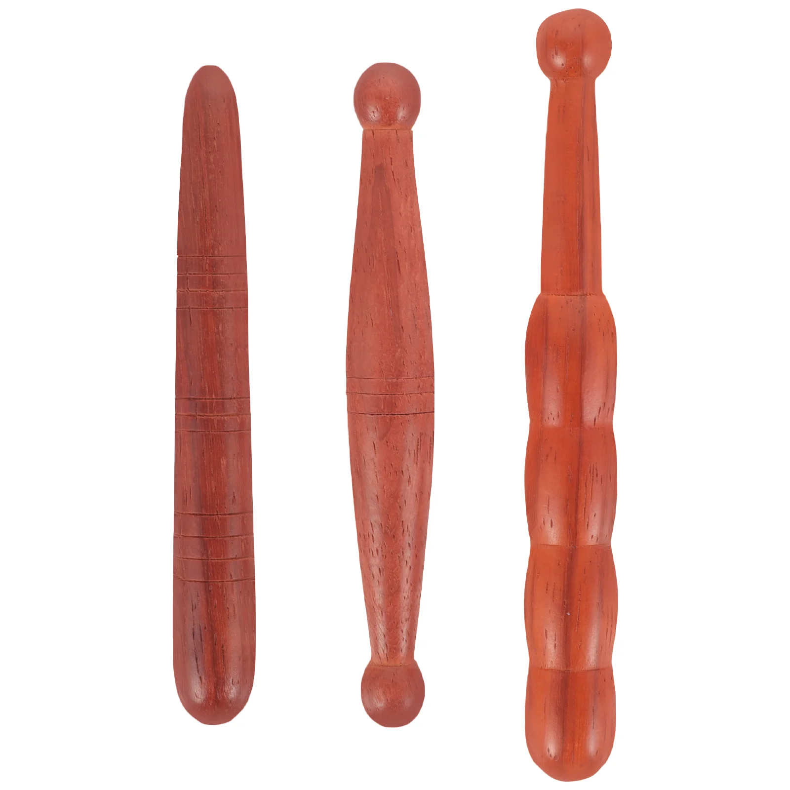 

3Pcs Wooden Massage Sticks Household Wooden Massager Sticks Foot Massage Sticks Body Massaging Rods