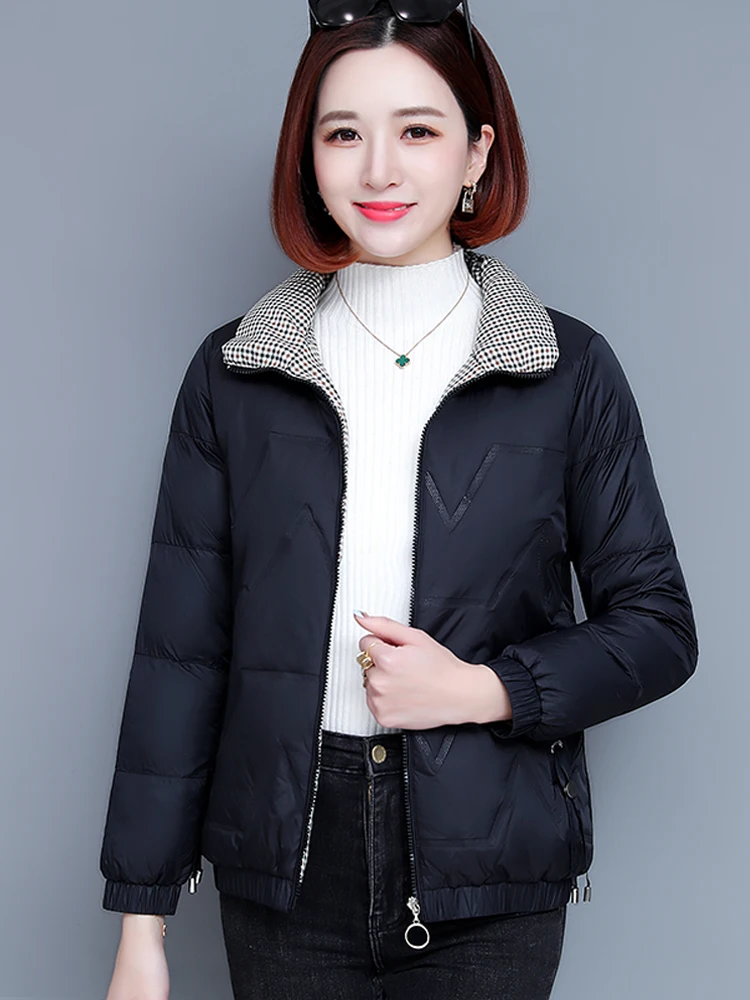 Роскошные женские пуховики зима 2024 новые маленькие свободные куртки на флисовой