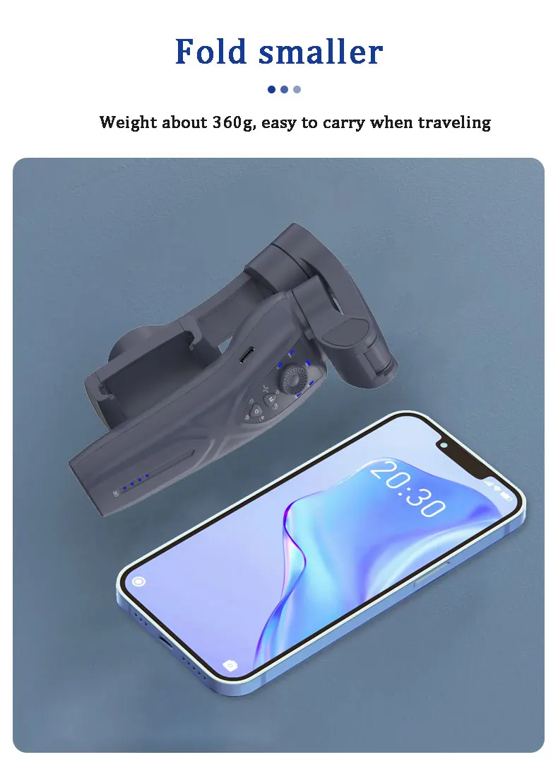 Ручной подвес Desiontal 3-осевой с распознаванием лица для смартфонов Bluetooth-связь