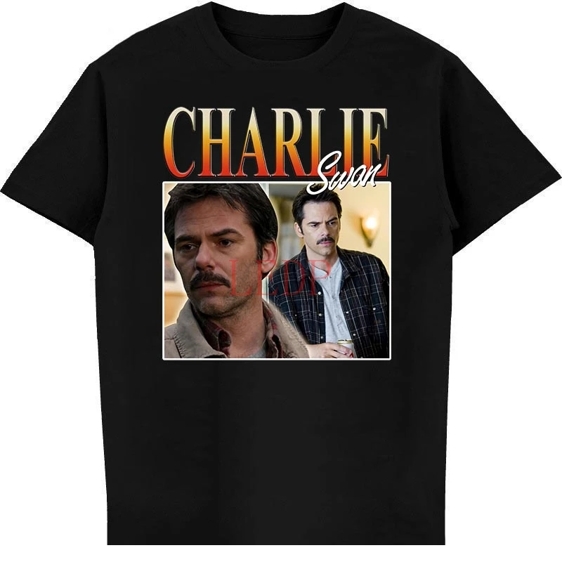 

Футболка с рисунком Чарли лебедей, футболка в стиле сумерки, унисекс, большие размеры