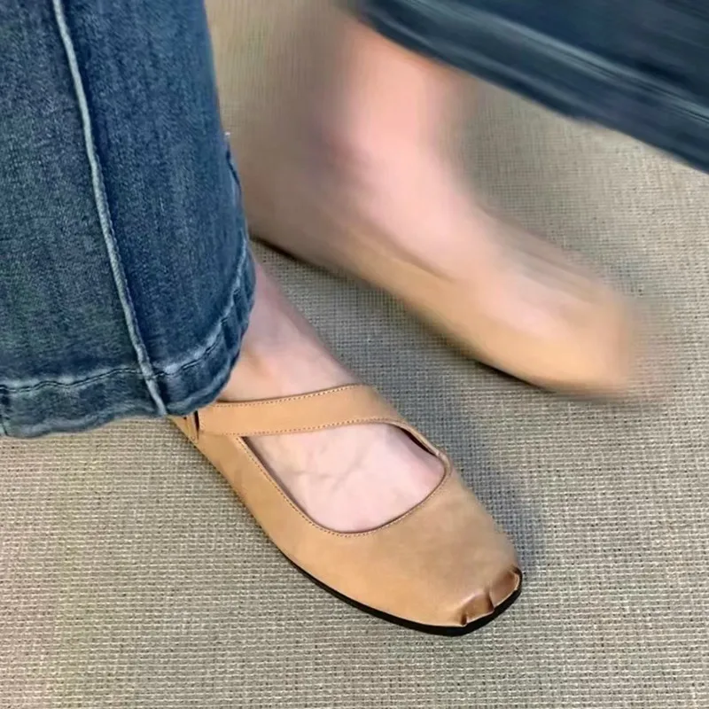 Летняя женская обувь с открытым носком 2024 модная мягкая новое платье Modis в стиле