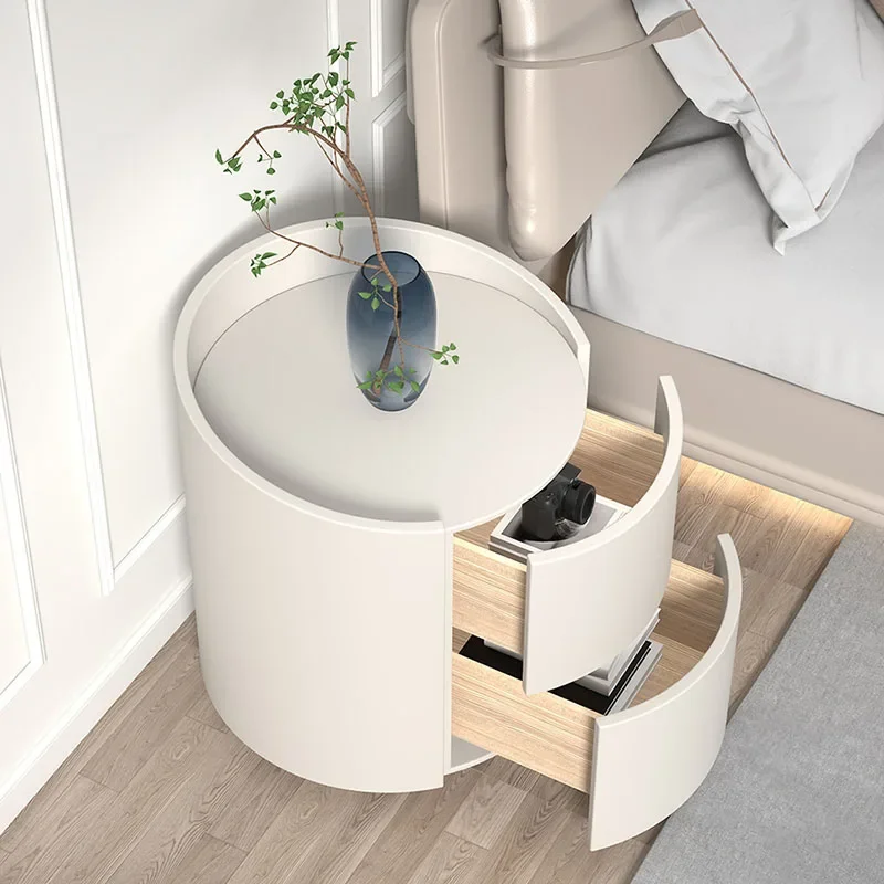 Тумбочки круглая деревянная комод роскошный прикроватный столик для спальни