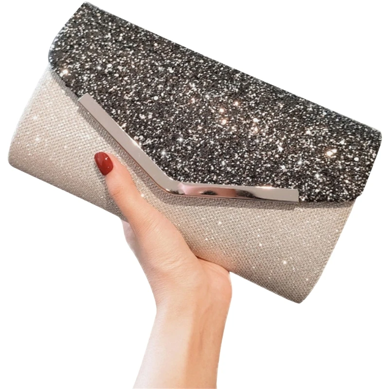 

Women's Evening Bag Exquisite Clutch Handbag Glitter Shoulder Bag with Chain Banquet Wedding Purse for Cocktail Party