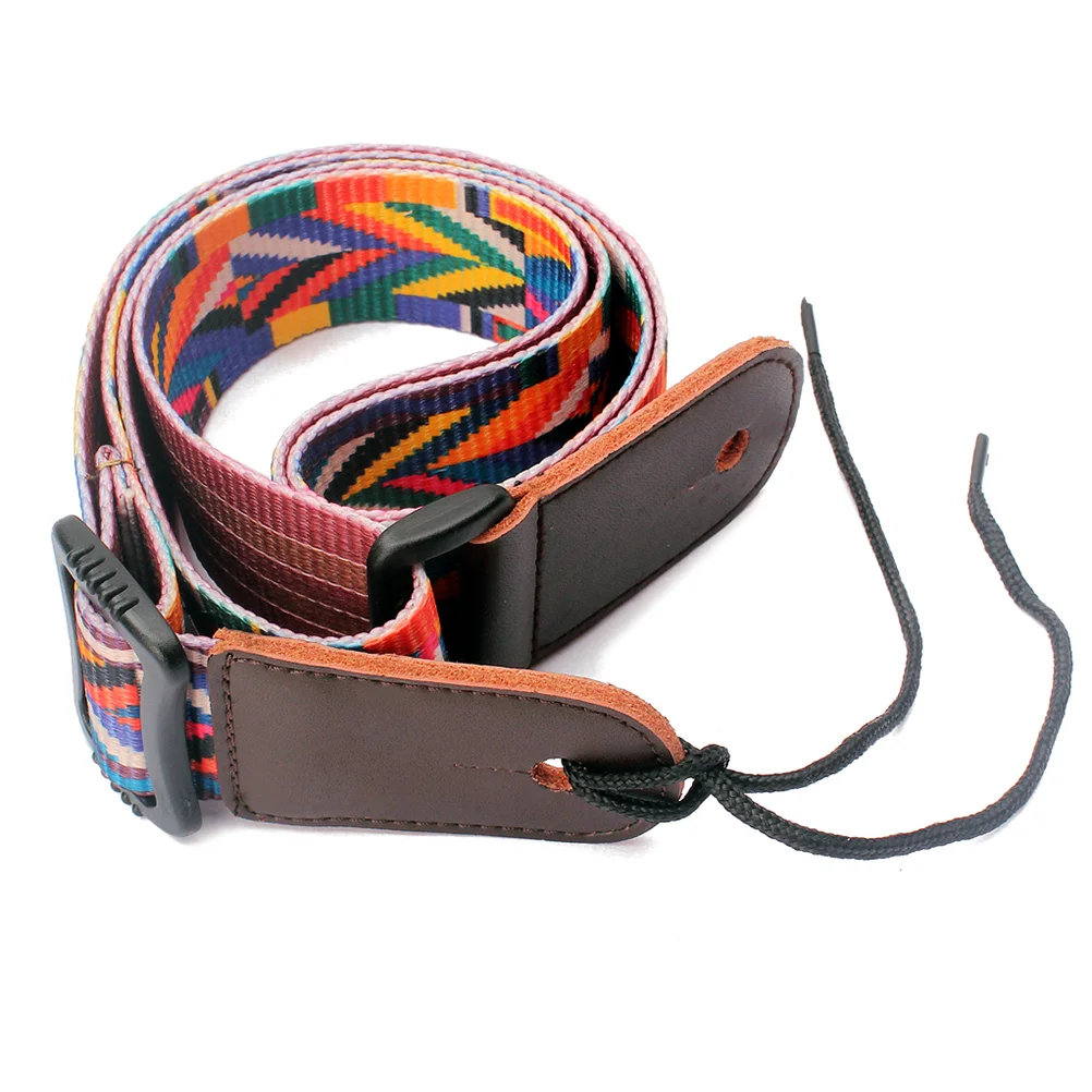 

1PC Stripe Pattern Colorful Durable Adjustable Replacement Electric Guitar Strap for Guitar