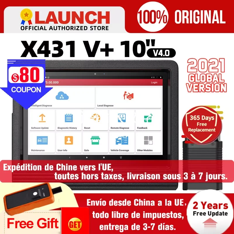 Диагностический сканер Launch X431 V plus диагностический прибор для автомобиля 10