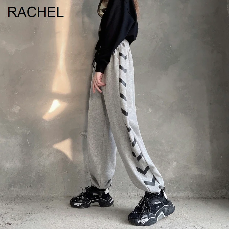 

Брюки с высокой талией на весну и осень с широкими штанинами