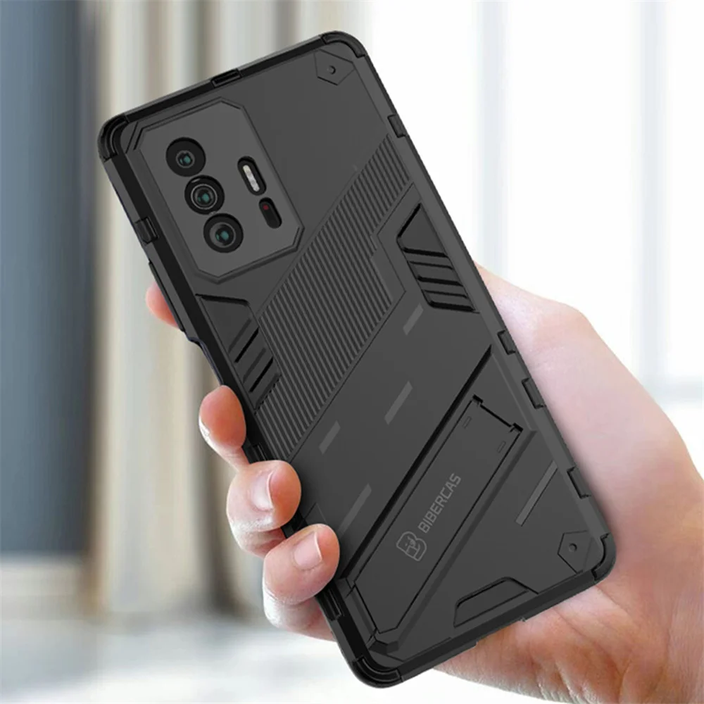 

For Xiaomi 11T Pro Case 11T 11TPro Shockproof Robot Holder Stand Phone Back Cover For Xiaomi 11T Ultra 12X 12 Pro Mi 10T 11 Lite