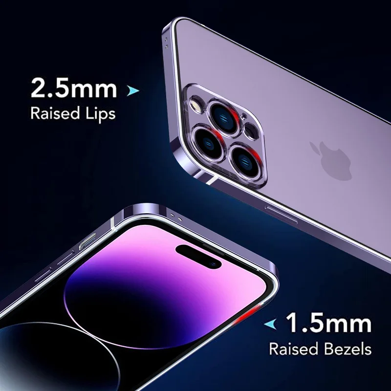 For iphone 14 Pro max phone case iPhone13 12 Magnetic suction magsafe New all-inclusive lens high-end Stainless protective cover