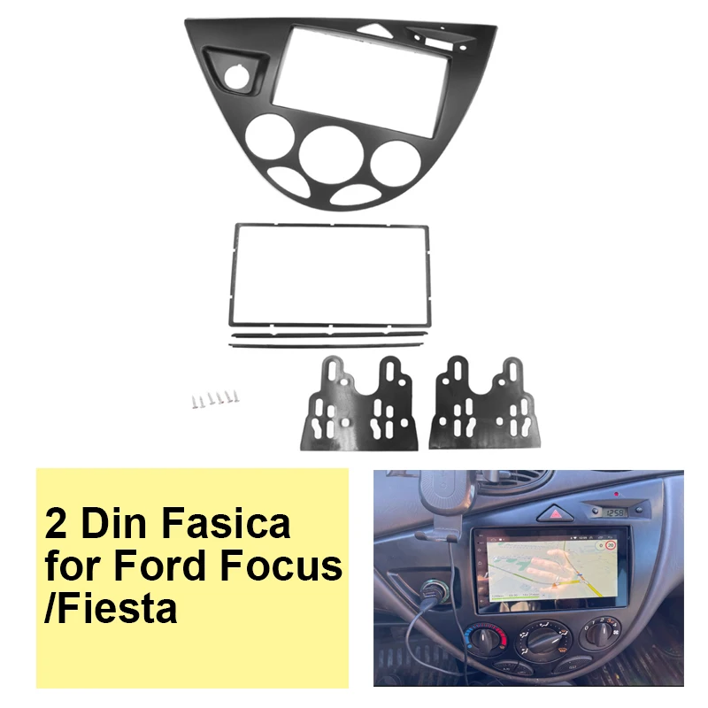 

Двойная 2 Din Fasica для Ford Focus /Fiesta, стерео панель, установка, установка, отделка, облицовочная рамка