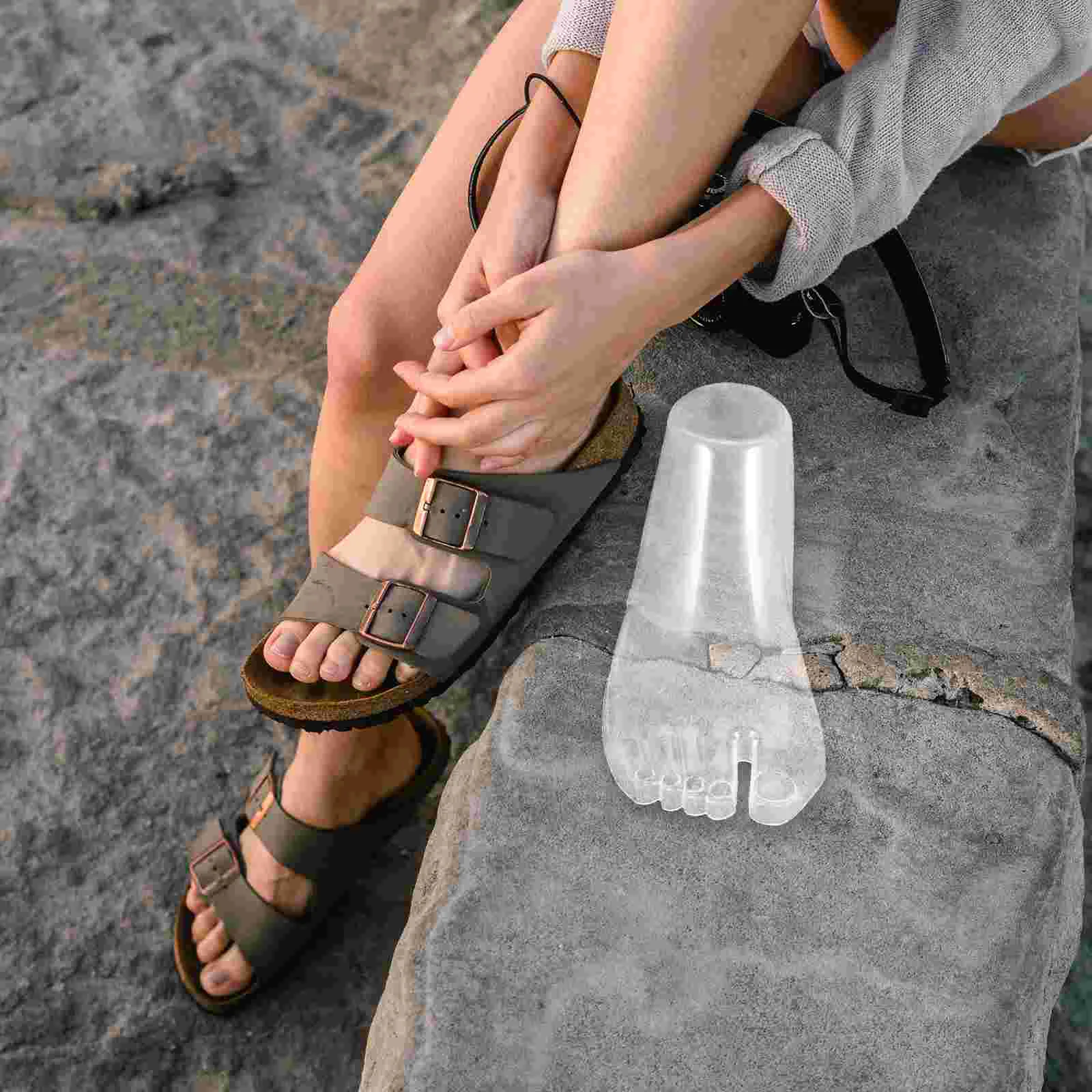 4 пары прозрачных манекенов для ног модель женской стопы пластиковая