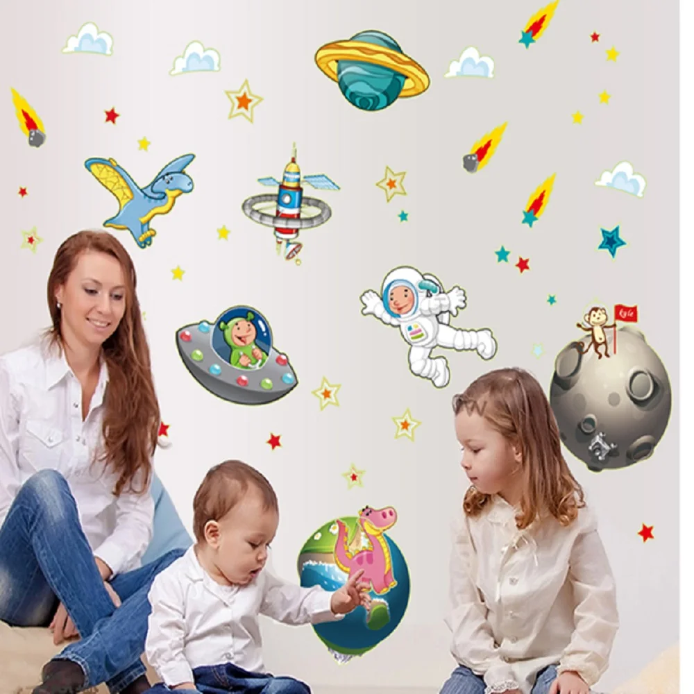 

New product Luminous space children room household adornment wall stickers in the wall to stick on the wall