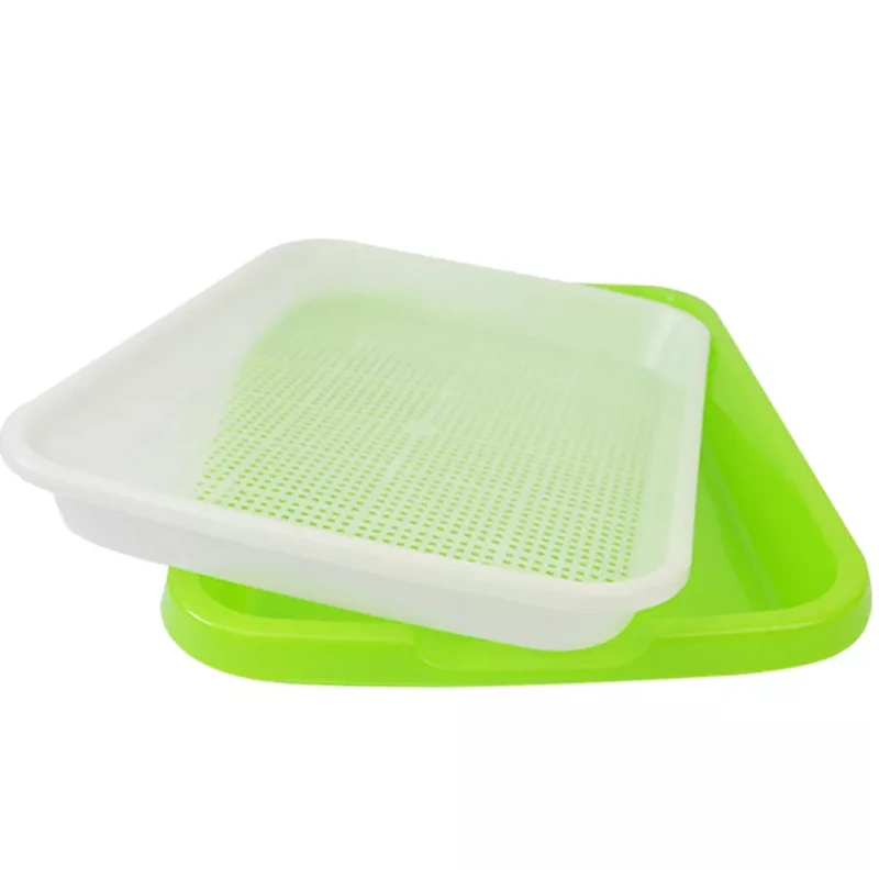 3 Pcs Seed Sprouter Tray 2 Layer Hydroponic Nursery Plate Sprouting Pot Planter Garden Planting Germination Tool
