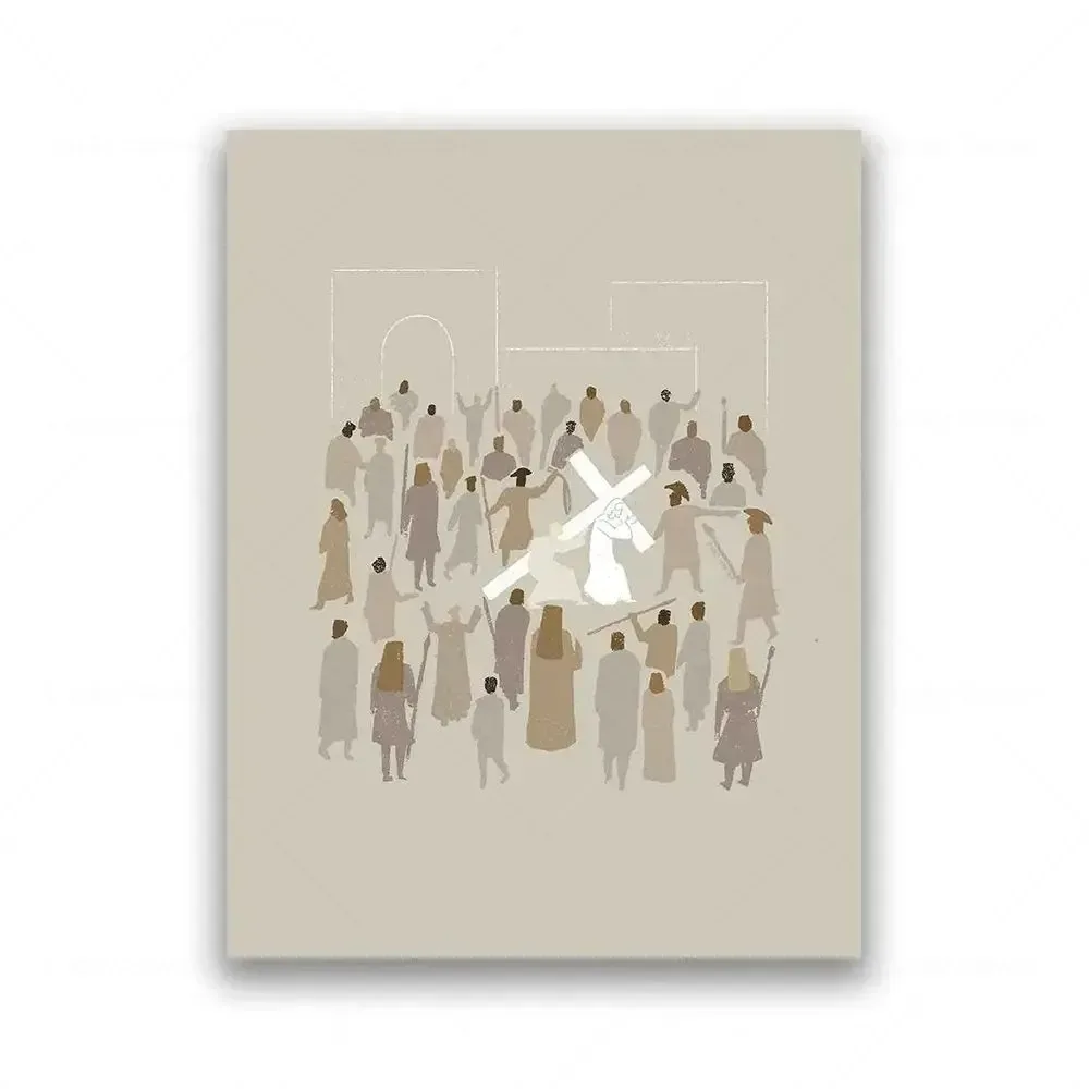 

Стиль Иисус Ходит По Воде Печать На Холсте Библейский Стих Христианский Настенный Художественный Постер Без Рамы