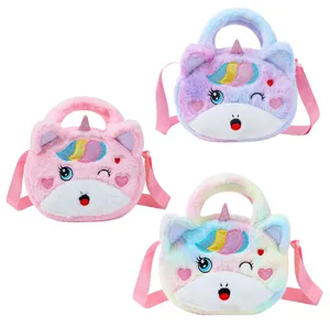 Plush Cat Kitten Crossbody Bag Cute Women Fashion Shoulder Bag Cosmetics Mobile Phone Storage Bag Change Wallet And Backpack