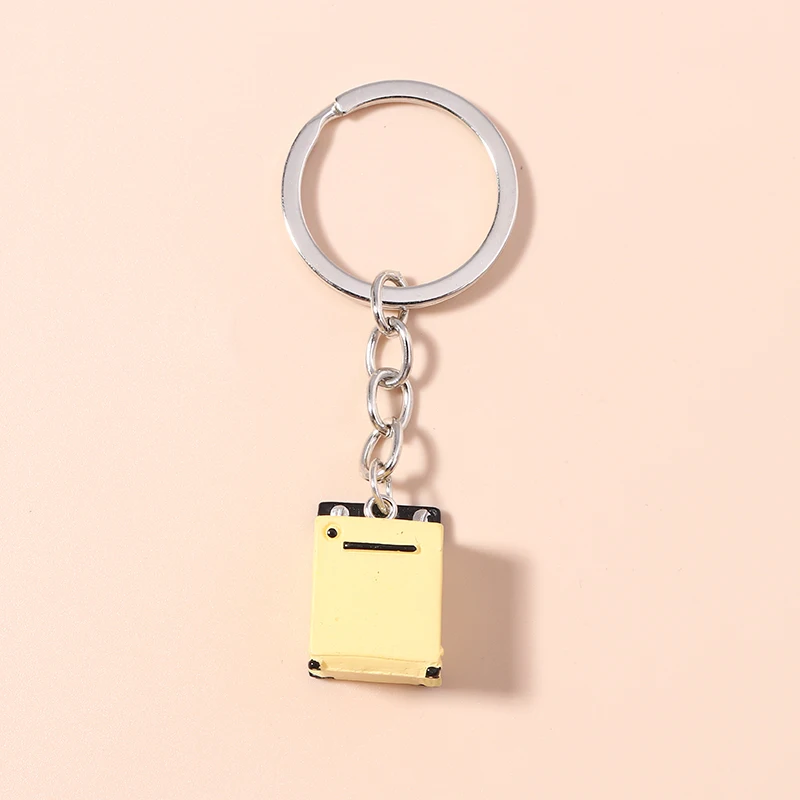 Cute Wash Machine Keychain for Car Key Children Key Chains Women Men Handbag Pendants Key Rings DIY Crafts Jewelry Accessories