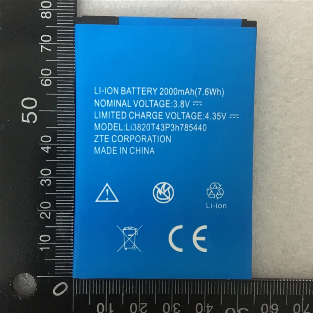 

Li3820T43P3h785440 Battery For ZTE Blade L370 For ZTE Blade L2 Plus 2000mAh Cell Phone Batterie In Stock Tracking Number