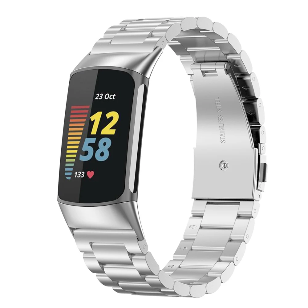Ремешок из нержавеющей стали для Fitbit Charge 6 5 ремешков аксессуары металлический