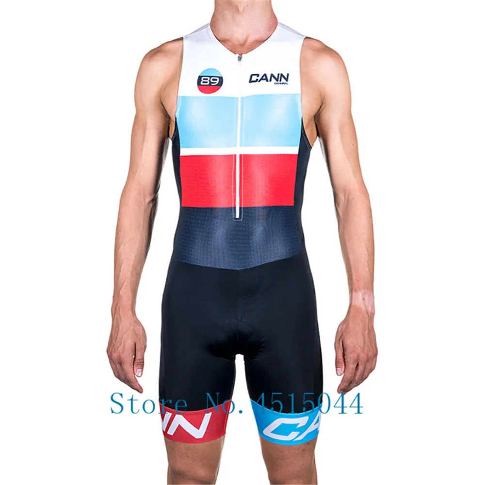 

CANNIBAL Man Triathlon Cycling Skinsuit Summer Sleeveless Swimwear Custom Bike Suit Ciclismo Running Clothes Jumpsuit 2023