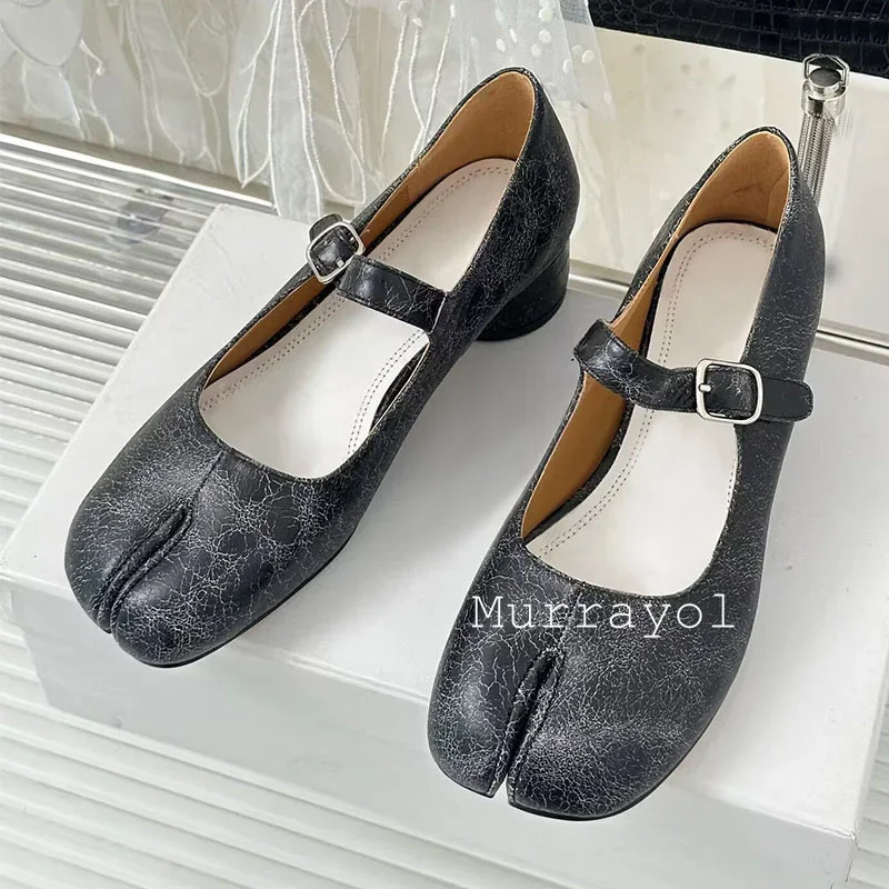 Новые туфли Мэри Джейн из натуральной кожи на низком каблуке женские однотонные