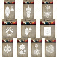 christmas metal cutting dies scrapbook diary decoration stencil embossing template diy greeting card handmade new snowflake bell