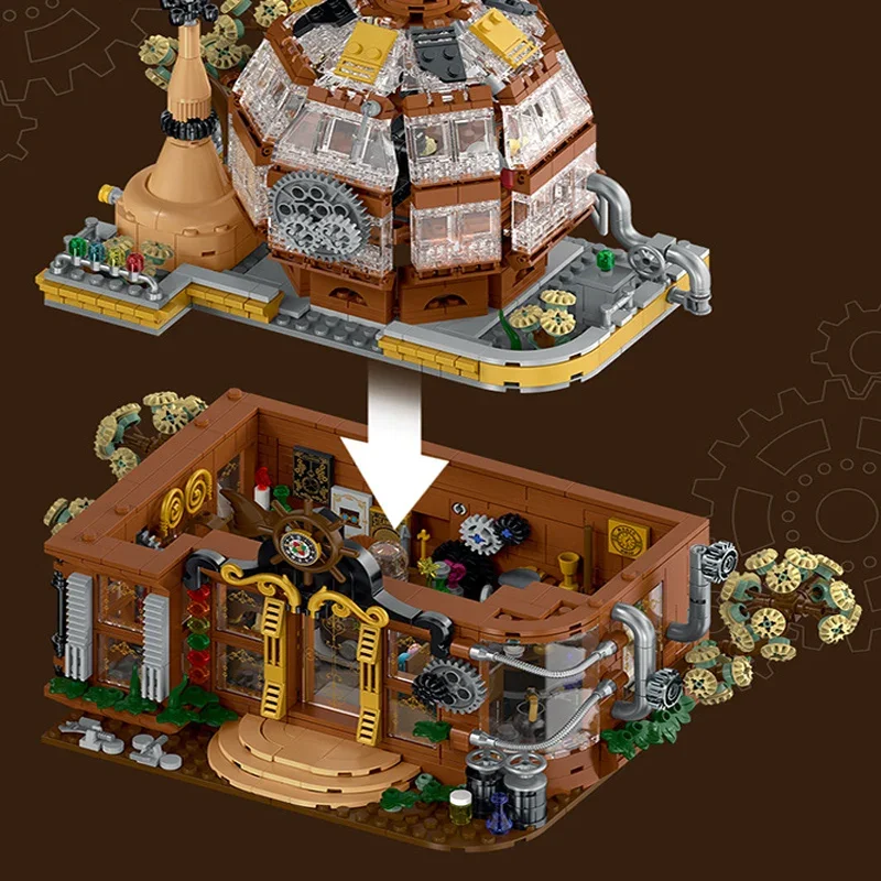 Конструктор MOC Idea в стиле стимпанк Детский конструктор развивающий дом игрушки