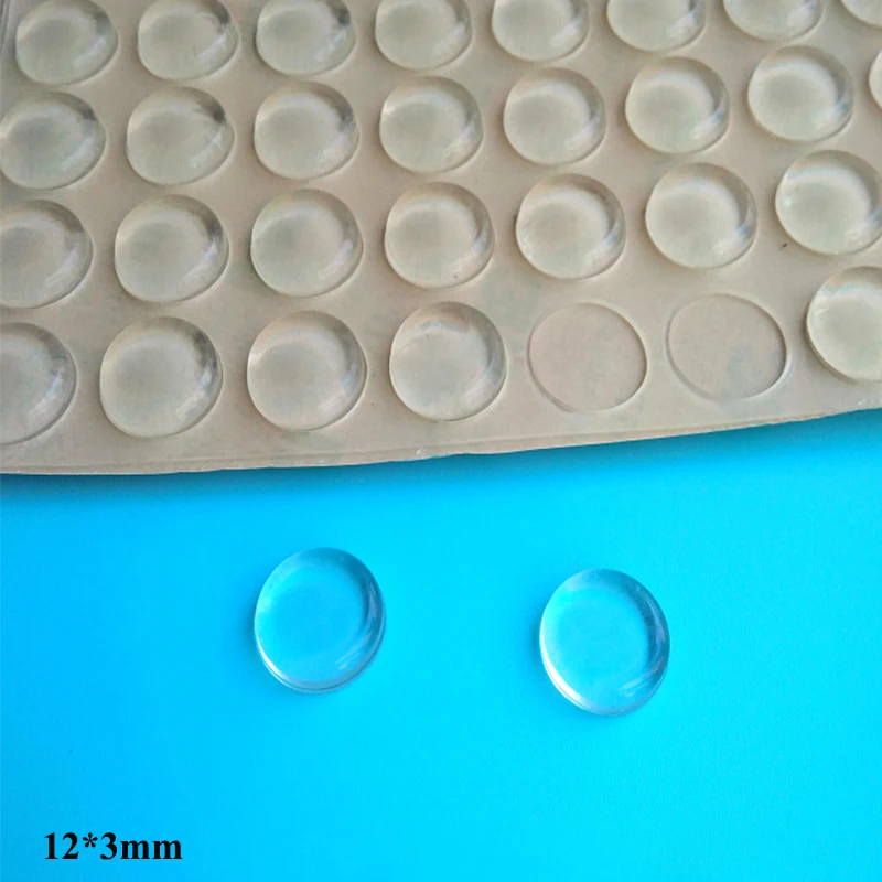 

64Pcs Self-Adhesive Rubber Damper Buffer Cabinet Bumpers 12x3mm Furniture Door Pad Drawer Door Stop Silicone Rubber Feet Pads