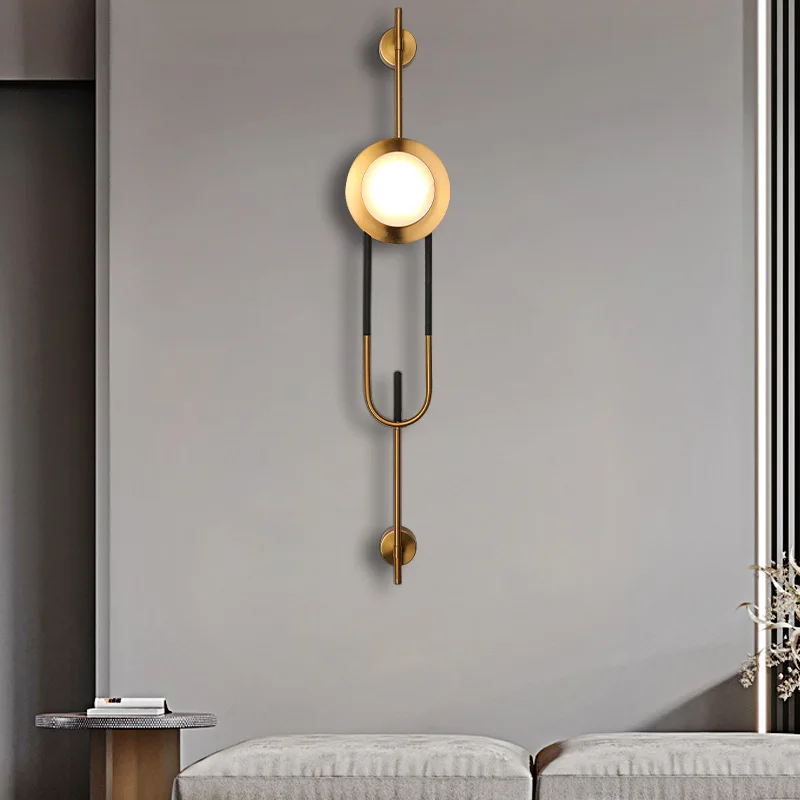 

Modern Luxury Minimalist Wall Lamp Marble Metal LED Wall Light Creative Light Bedroom Dining Living Room Hotel Wall Lightings