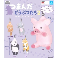 japanese genuine qualia gashapon capsule toys flocking animal pendant 2 cute kawai animal pendant girl gift