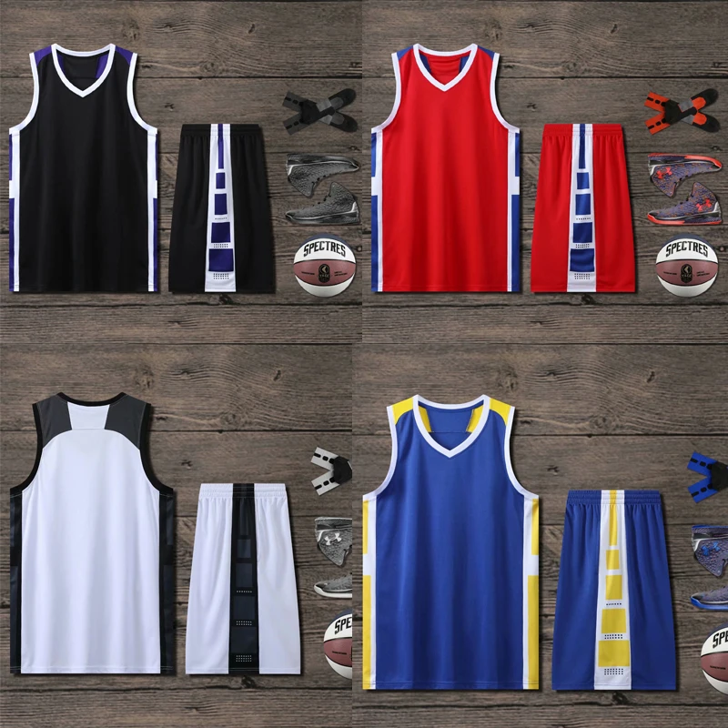 

Basketball Suits Sleeveless Men Basketball Jerseys Quick Dry Breathable Jerseys Men camisetas de baloncesto Shorts Tops Jeyseys