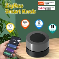 zigbee 3 0 smart button rotary knob for diy home automation scene linkage app remote control intelligent light switch