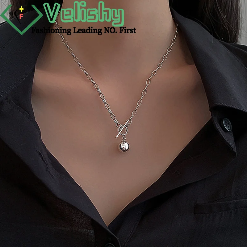 Кубинская цепочка ожерелье женская новая мода из нержавеющей стали с застежкой