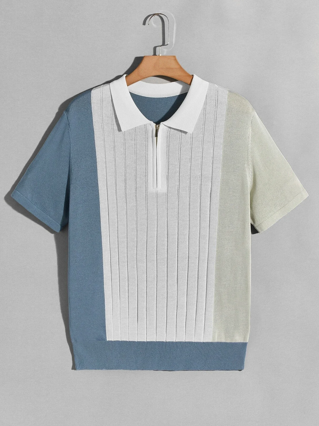 

Мужской шерстяной свитер на молнии, с высоким воротником и карманами