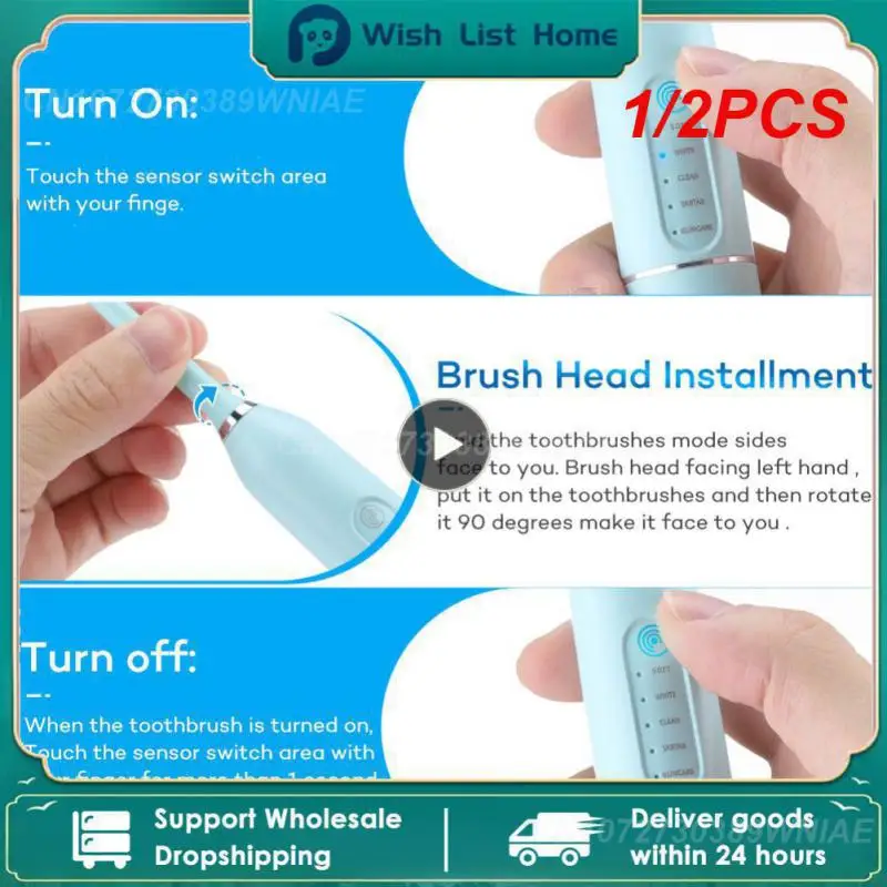 

1/2PCS Electric Sonic Calculus Scaler Oral Teeth Tartar Remover Plaque Stains Cleaner Removal Teeth Whitening Portable
