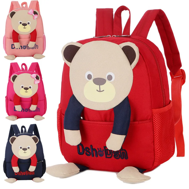 New Parent-child Schoolbag Children Cute Bear Backpacks Cartoon Boys Girls High-capacity School Bags In Kindergarten Mochila Hot