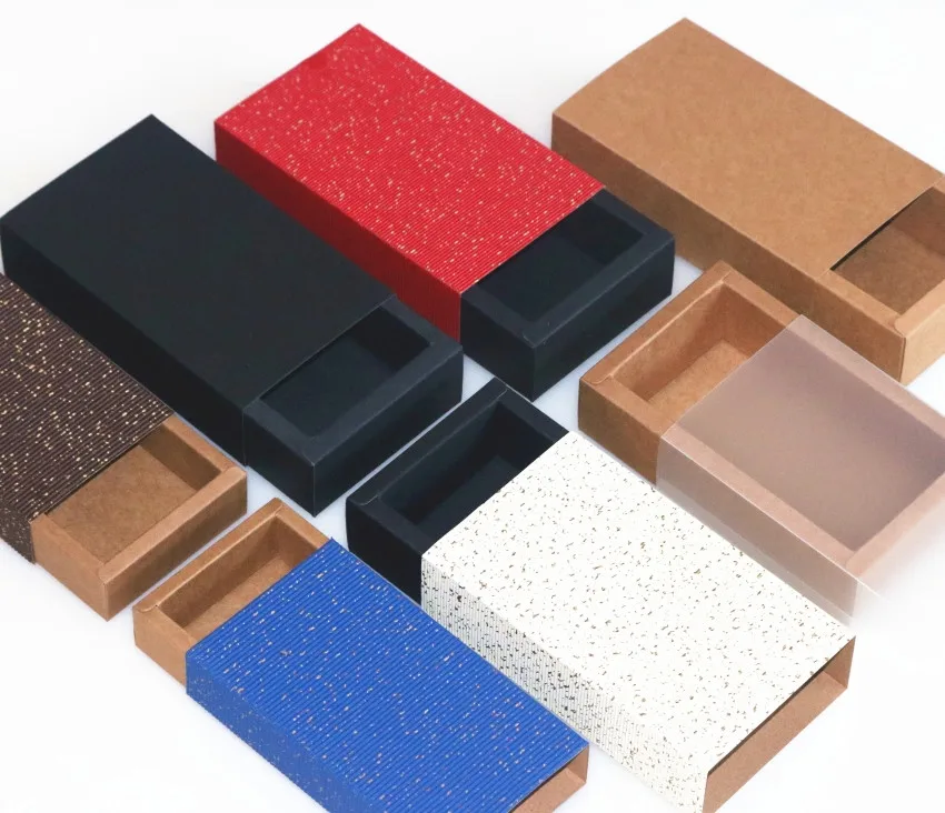 Birthday Party Supplies Colors Boxy Cosmetic Kraft Paper Color Draw Packaging Pouch