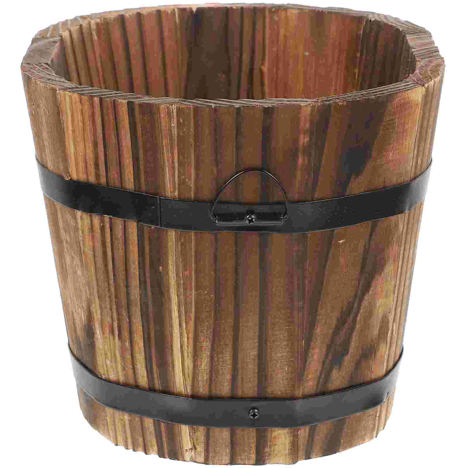 

Planter Box Flower Flower Pot Vegetables Wood Flower Pot for Balcony Flower Decoration