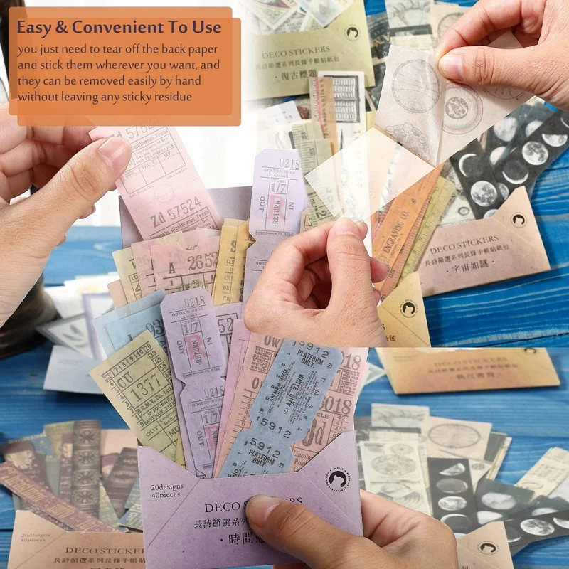 240 шт. винтажные наклейки в виде растений |